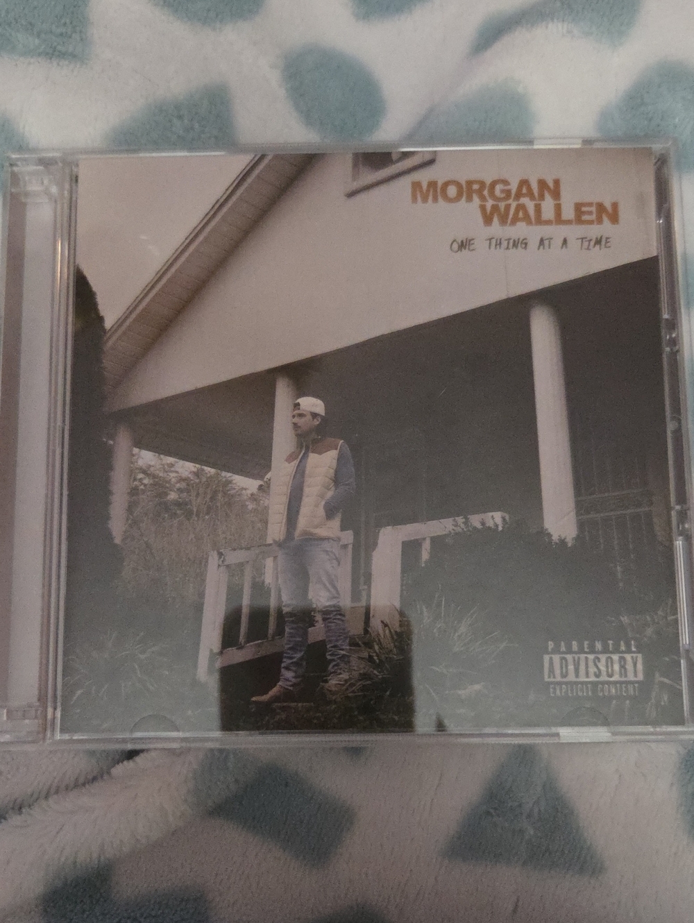 One Thing at a Time CD - White/Beige Cover Morgan Wallen